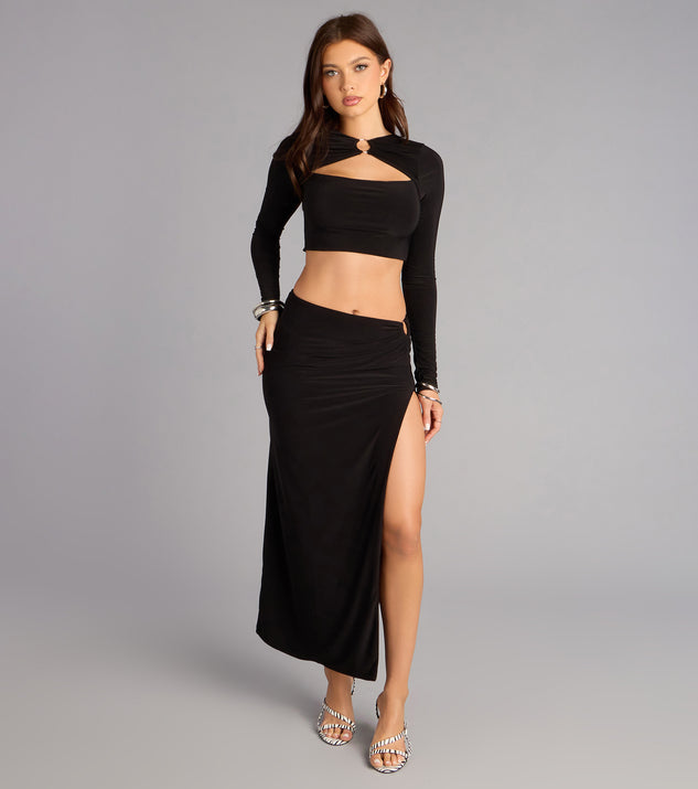 Windsor Cool Girl O-Ring High-Rise Maxi Skirt