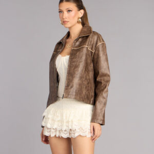 Windsor Cool It Cowgirl Faux Leather Jacket Cool It Cowgirl Faux Leather Jacket