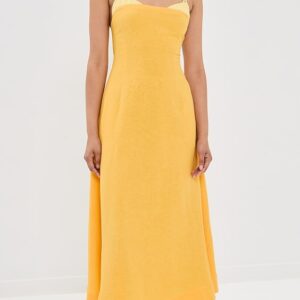 SIMKHAI Corabeth Colorblock Midi Dress
