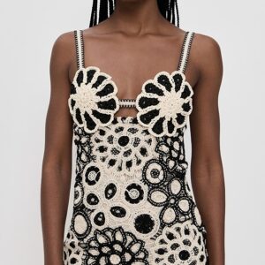 PatBO Coral Crochet Mini Dress Coral Crochet Mini Dress
