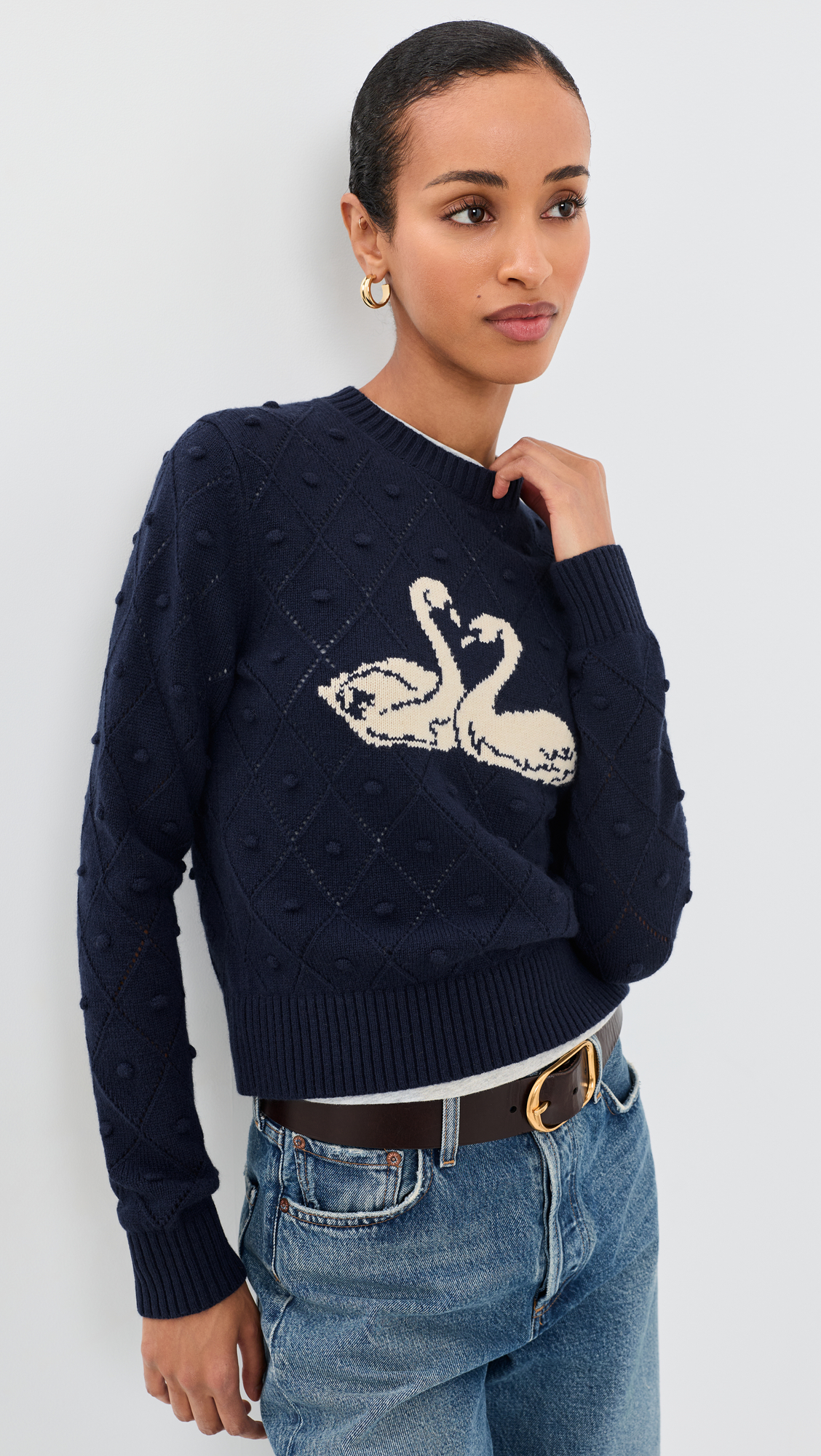 Madewell Cosette Woolest Bauble Swan Pullover