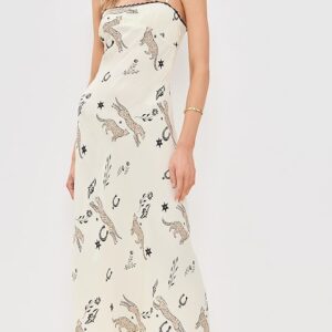 Cosmic Bias Cut Maxi Dress
