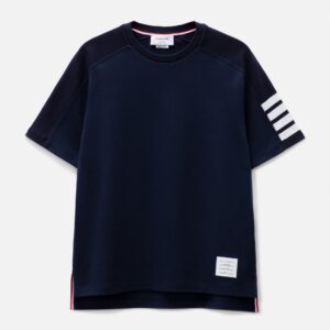 Thom Browne Cotton 4-Bar Short Sleeve Striped T-shirt Cotton 4-Bar Short Sleeve Striped T-shirt