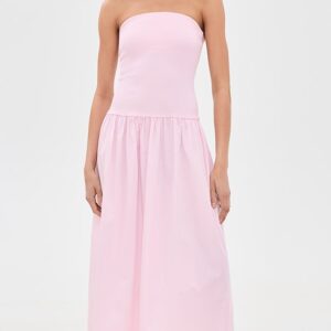 Enza Costa Cotton Bandeau Dress
