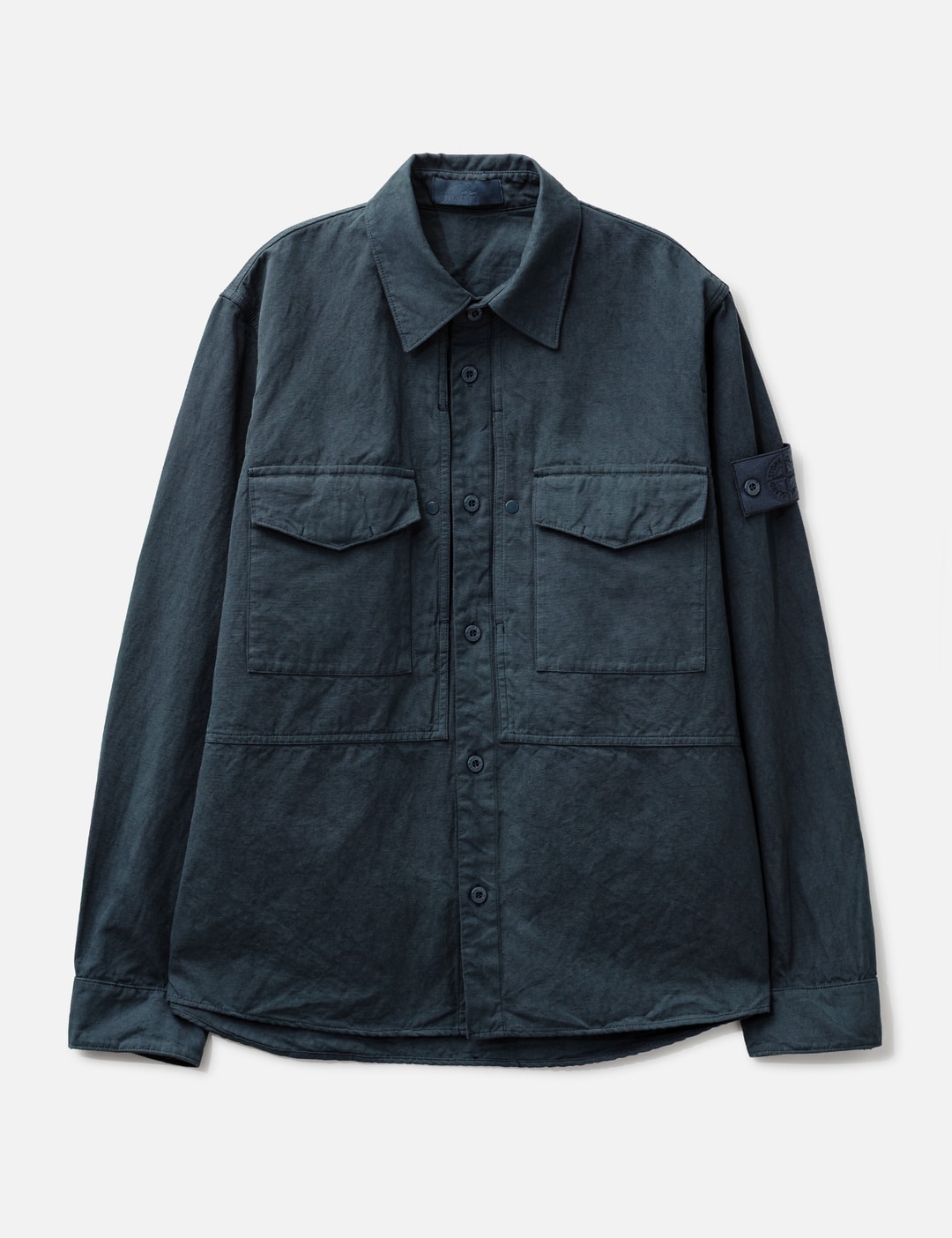 Stone Island Cotton Linen Canvas_S.I.Ghost Overshirt