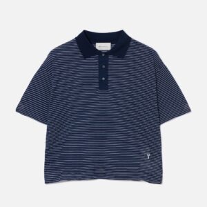 Ami Cotton Striped Ami De Coeur Polo