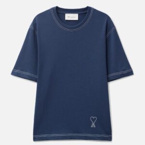 Ami Cotton Topstitching Ami De Coeur T-Shirt