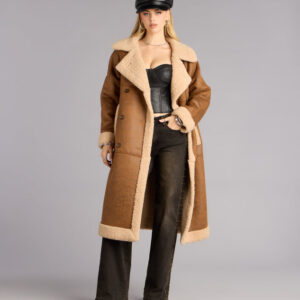 Cozy In The City Faux Sherpa Shearling Trench Coat