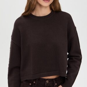 Cozy Knit Crew Neck Sweatshirt