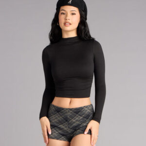 Windsor Cozy Sculpt Mock Neck Crop Top Cozy Sculpt Mock Neck Crop Top