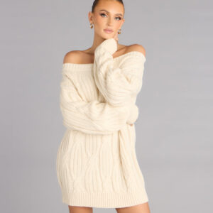 Windsor Cozy Tease Off-Shoulder Oversized Sweater Cozy Tease Off-Shoulder Oversized Sweater