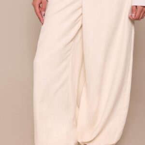 PrettyLittleThing Cream Crochet Shell Trim Ballet Flats