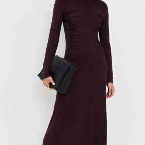 Vince Crew Curved Seam Rouched Dress