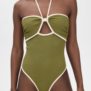 Johanna Ortiz Crinkle Green Sea Salt One Piece