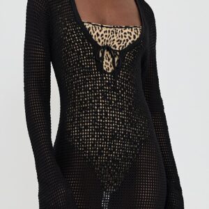 Good American Crochet Mini Dress