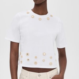Cinq à Sept Crochet Mirrors Bessy Tee