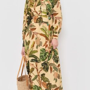 Cropped Forest Print Dress