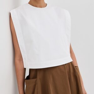 Tibi Cropped Square Blouse