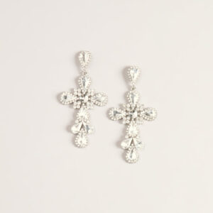 Windsor Cross My Heart Rhinestone Statement Drop Earrings Cross My Heart Rhinestone Statement Drop Earrings