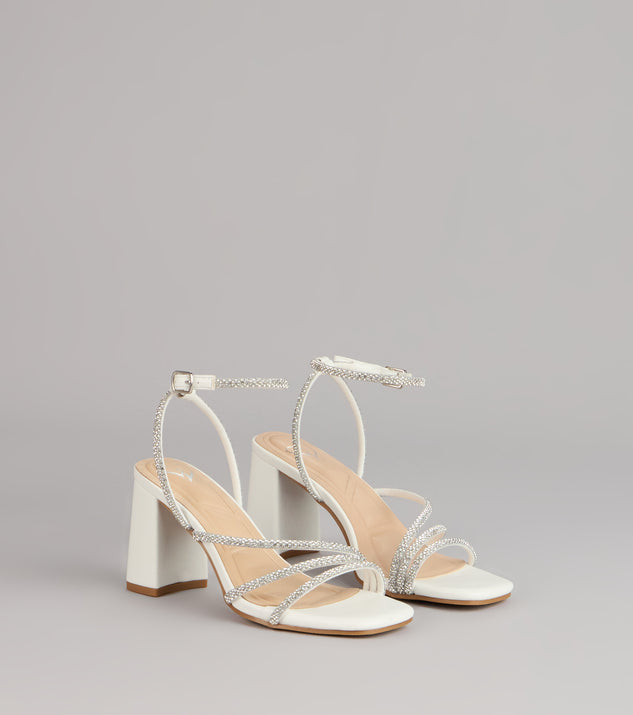 Windsor Crystal Hour Strappy Block Heels