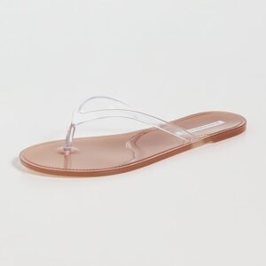 Black Suede Studio Crystal Jelly Flip Flops