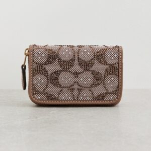 Coach Crystal Signature Jacquard Essential Small Card Case