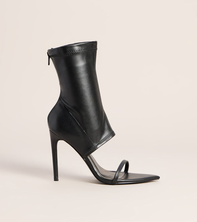Windsor Curve Appeal Sock Cutout Stiletto Heels
