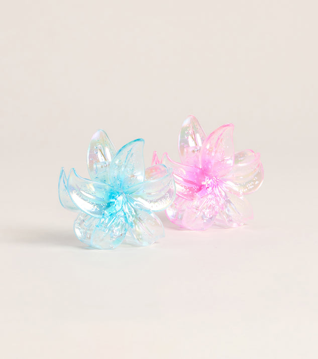Windsor Cute Catch Flower Two Pack Hair Clips
