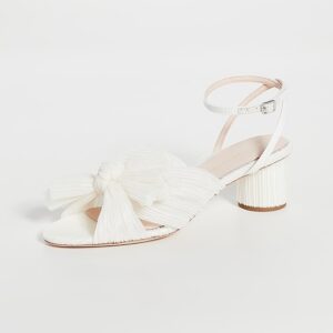 Loeffler Randall Dahlia Pleated Bow Heels with Ankle Strap
