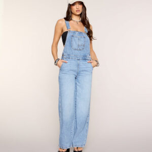 Daily Uniform Straight-Leg Denim Overalls