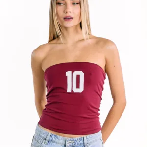 BB Exclusive Daisy Burgundy Strapless Top Daisy Burgundy Strapless Top