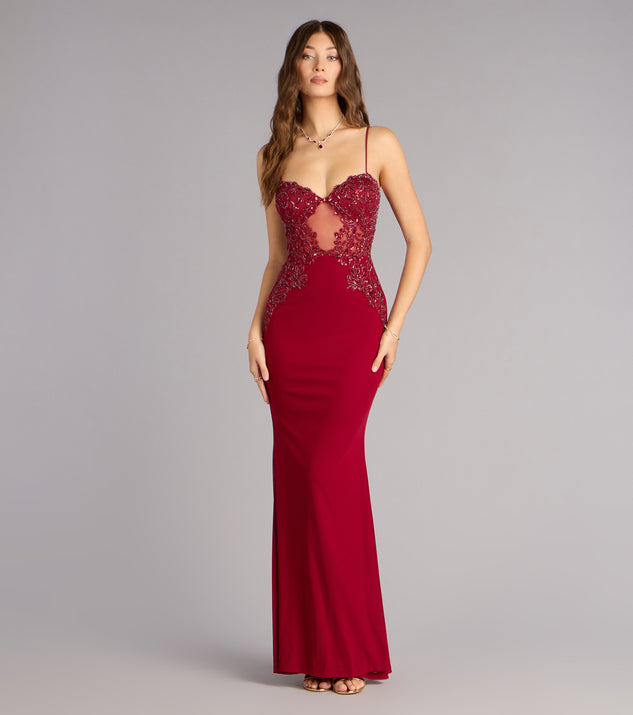Windsor Dakota Lace Applique Mermaid Formal Dress