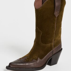Paris Texas Dakota Mid-Calf Embroidered Boots