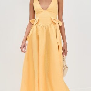 Daphne Linen Midi Sun Dress