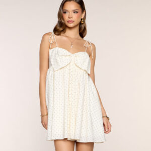 Windsor Darling In Dots Bow Mini Dress Darling In Dots Bow Mini Dress