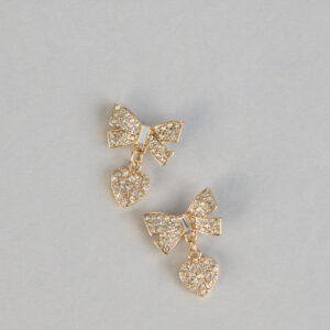 Darling Shine Bow Heart Earrings