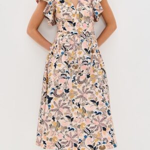 Darya Drop Waist Midi Dress