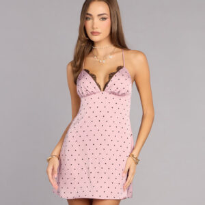 Windsor Daydream Drama Polka Dot Satin Mini Dress Daydream Drama Polka Dot Satin Mini Dress
