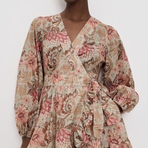 Daylight Mini Wrap Frill Dress
