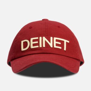 DEINET DEINET Washed Logo Cap Burgundy DEINET Washed Logo Cap Burgundy