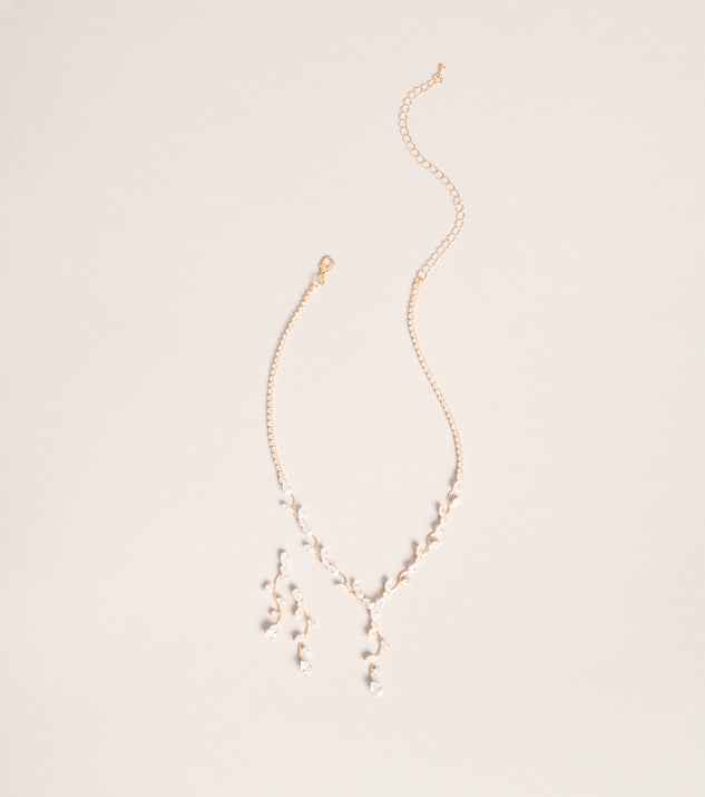 Windsor Delicate Drip Rhinestone Jewelry Set