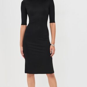 alice + olivia Delora Fitted Mock Neck Dress