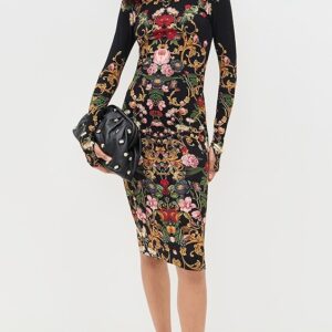 alice + olivia Delora Turtleneck Midi Dress