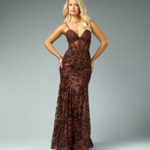 Delphine Glitter Mermaid Formal Dress