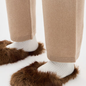 Apparis Demi Faux Mink Mule Slippers