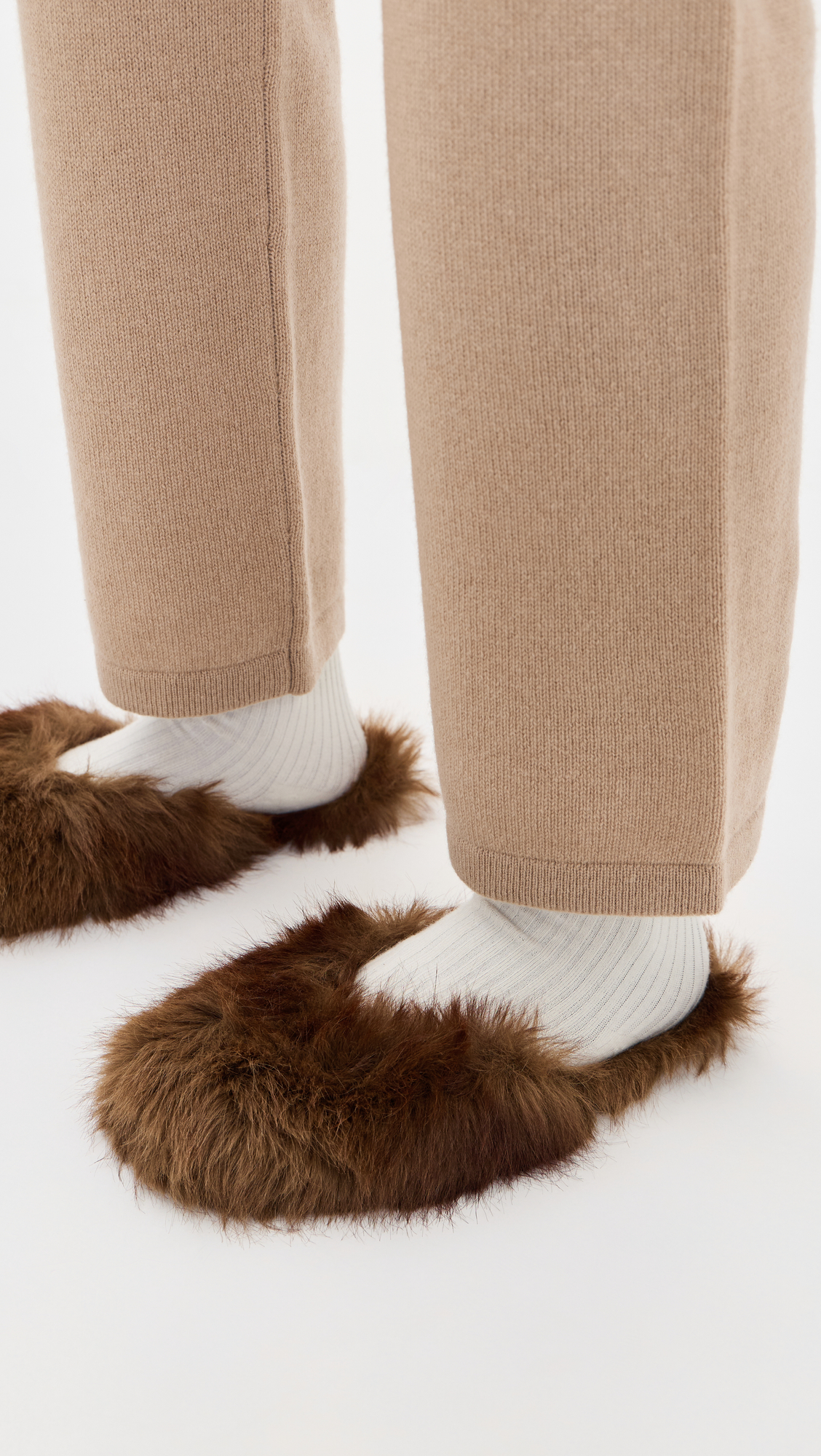 Apparis Demi Faux Mink Mule Slippers