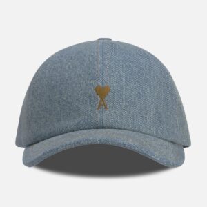 Ami Denim Ami De Coeur Embroidery Cap