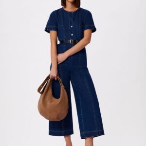Denim Button Down Jumpsuit