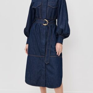 Zimmermann Denim Cargo Midi Dress