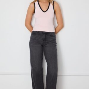 Ally Fashion Denim Mid Rise Barrel Leg Jeans